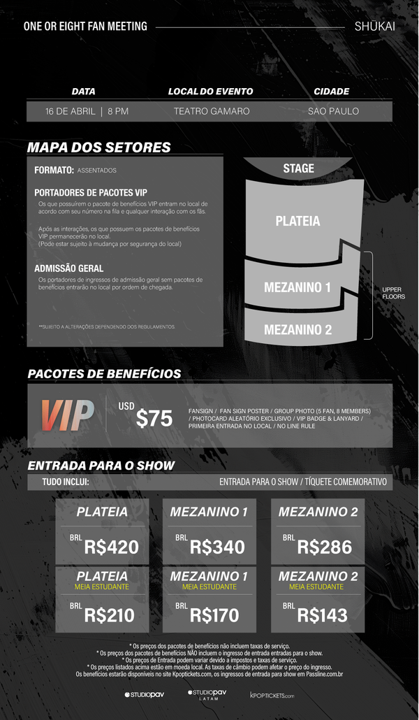 ONE OR EIGHT - SÃO PAULO - VIP BENEFIT PACKAGE