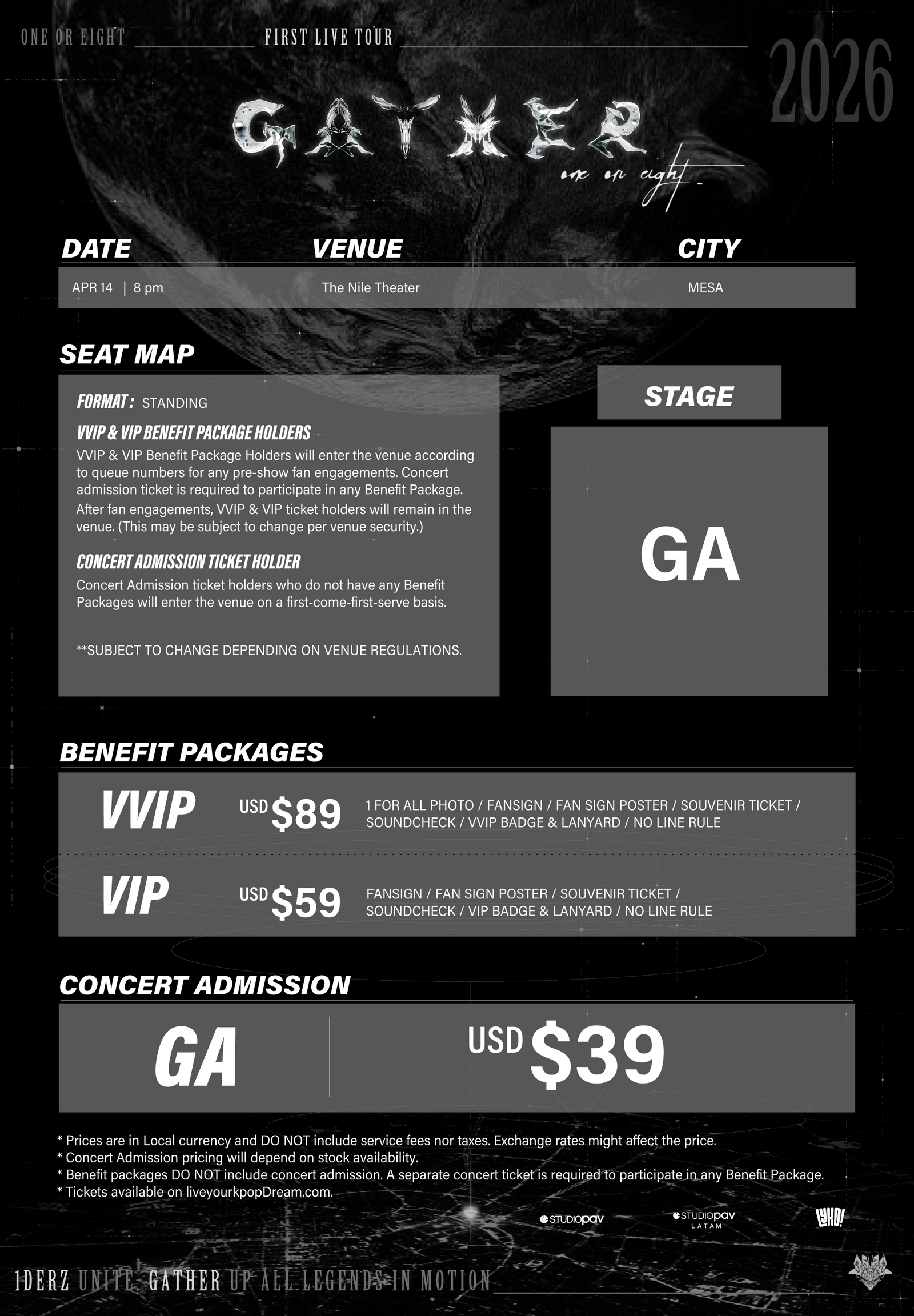 ONE OR EIGHT 2026 - MESA - VIP BENEFIT PACKAGE – Kpop Tickets
