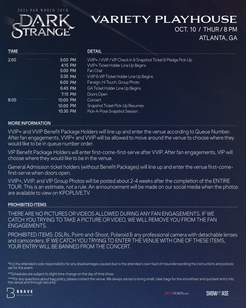 DKB - ATLANTA - VIP BENEFIT PACKAGE