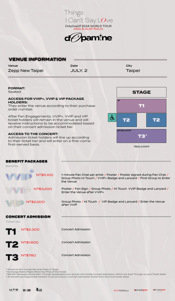 ONLYONEOF - TAIPEI - VVIP BENEFIT PACKAGE