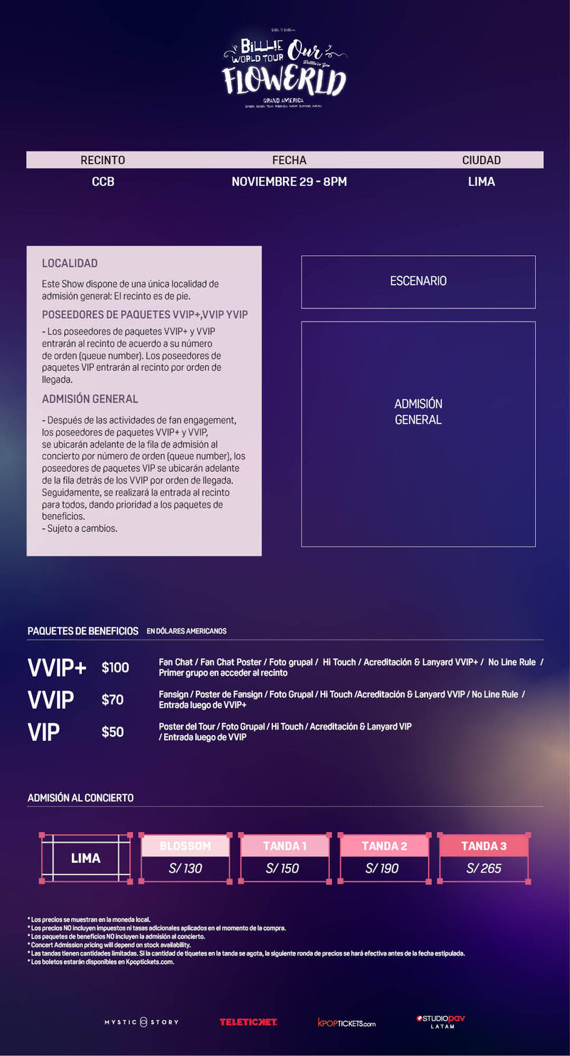 BILLLIE - LIMA - VIP BENEFIT PACKAGE