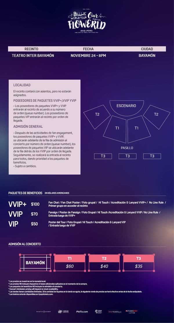 BILLLIE - BAYAMON - VVIP BENEFIT PACKAGE