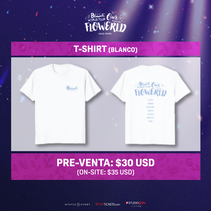 [LATAM - PRE-ORDER] Billlie World Tour 'Our FLOWERLD (Belllie've You)' GRAND AMERICA - Official T-Shirt (White)