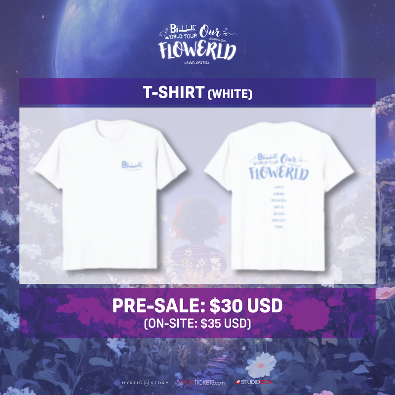 [NORTH AMERICA - PRE-ORDER] Billlie World Tour 'Our FLOWERLD (Belllie've You)' GRAND AMERICA - Official T-Shirt (White)