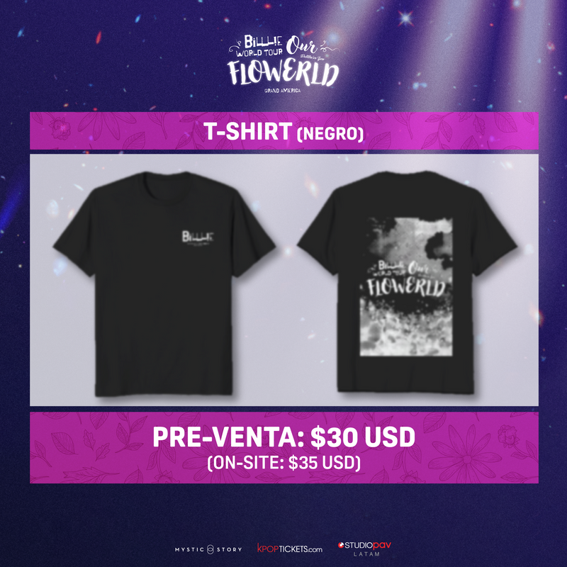 [LATAM - PRE-ORDER] Billlie World Tour 'Our FLOWERLD (Belllie've You)' GRAND AMERICA - Official T-Shirt (Black)