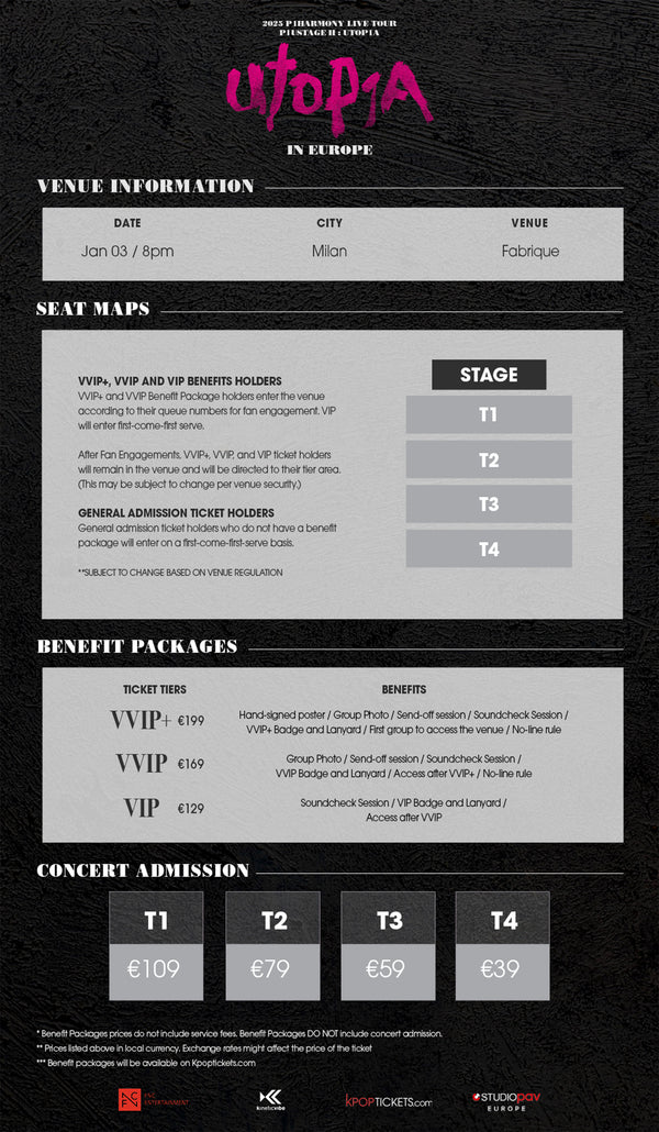 P1HARMONY - MILAN - VVIP+ BENEFIT PACKAGE