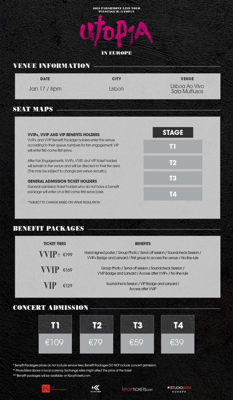 P1HARMONY - LISBON - VVIP BENEFIT PACKAGE