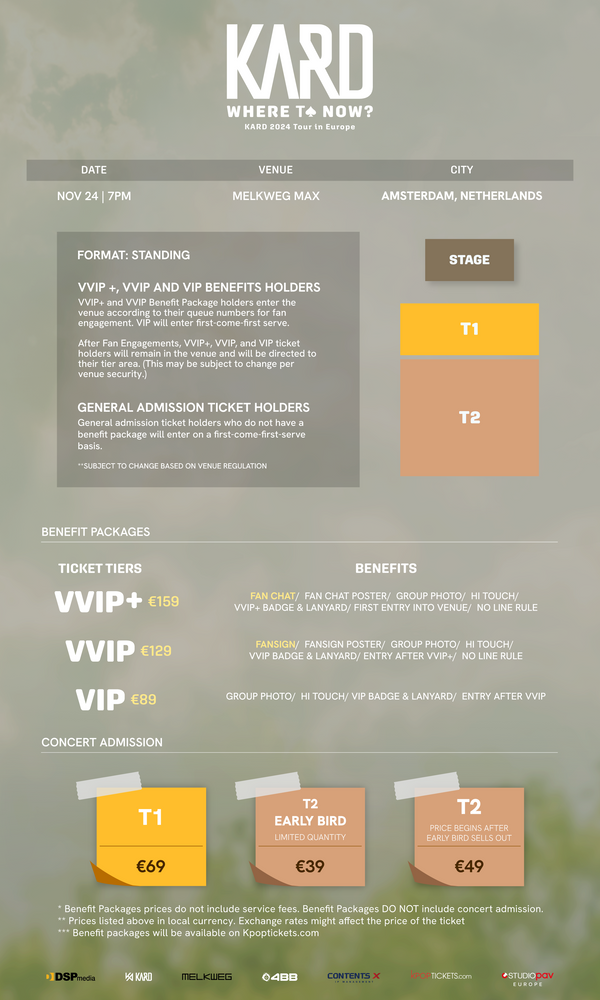 KARD - AMSTERDAM - VIP BENEFIT PACKAGE