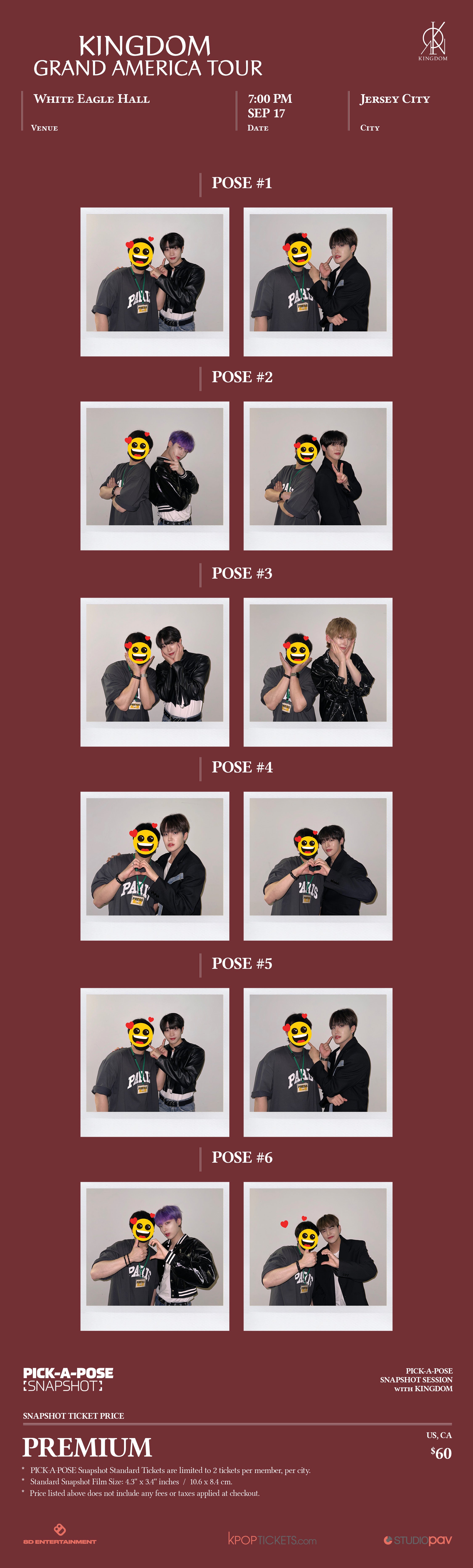 KINGDOM JERSEY CITY PREMIUM SNAPSHOT Kpop Tickets