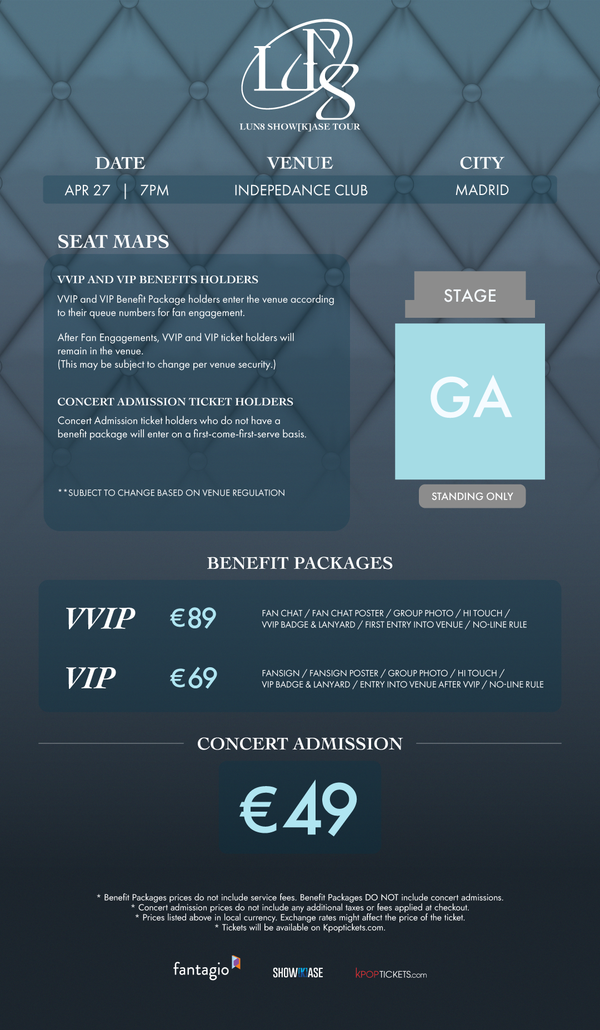 LUN8 - MADRID - VVIP BENEFIT PACKAGE