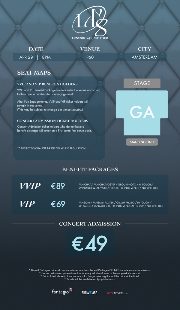 LUN8 - AMSTERDAM - VVIP BENEFIT PACKAGE