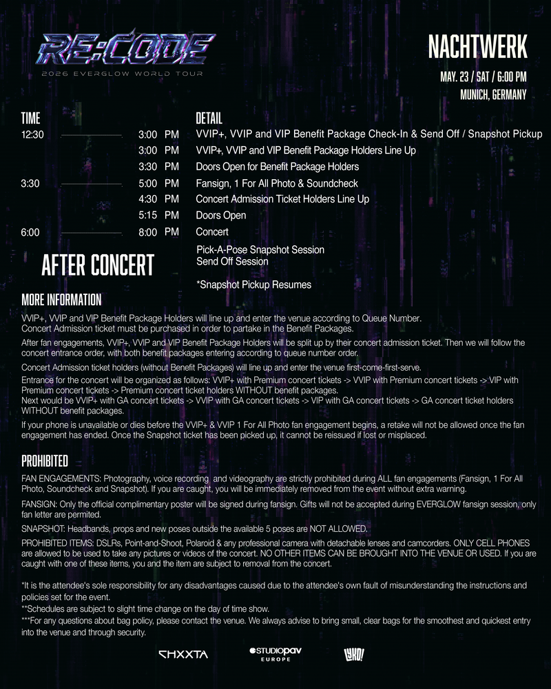 EVERGLOW トレカ 即購入禁止 EVERGLOW - MUNICH - VVIP+ BENEFIT PACKAGE – Kpop Tickets