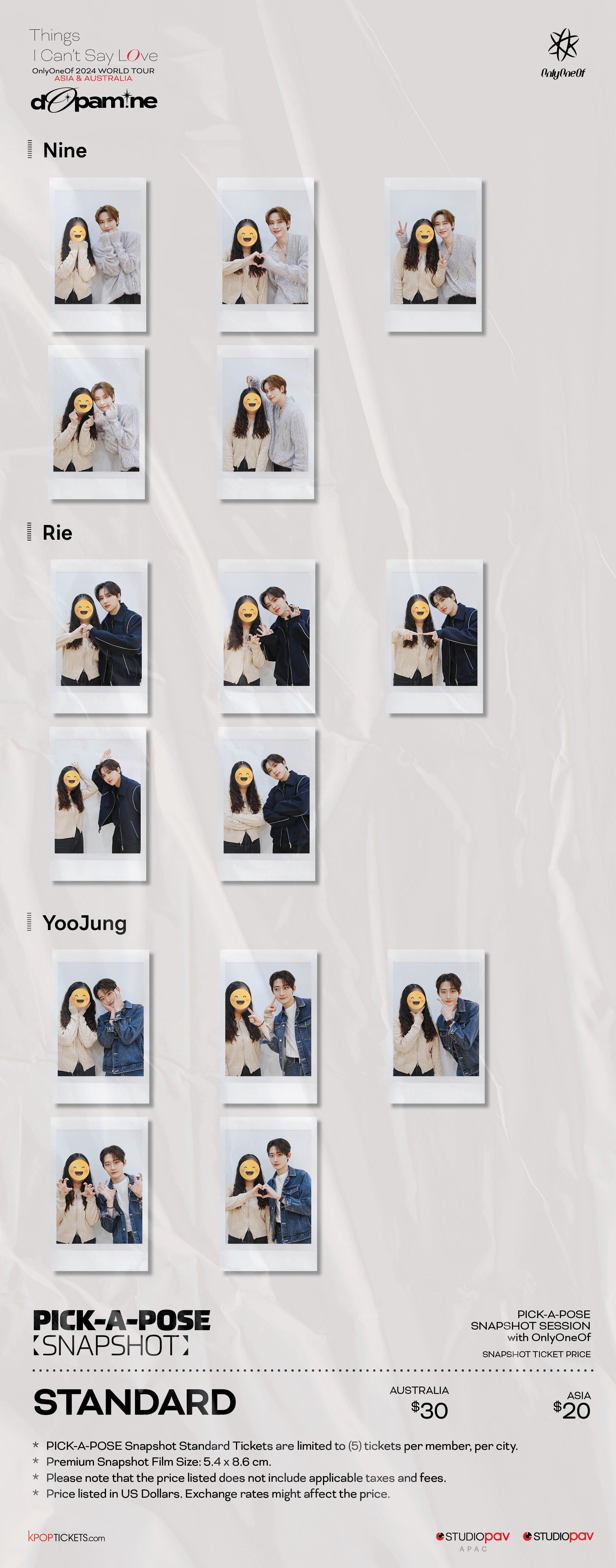 ONLYONEOF HONG KONG STANDARD SNAPSHOT Kpop Tickets