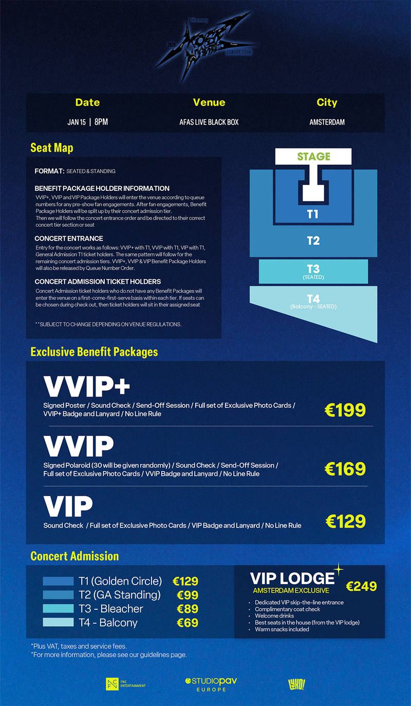 P1HARMONY 2026 - AMSTERDAM - VIP BENEFIT PACKAGE