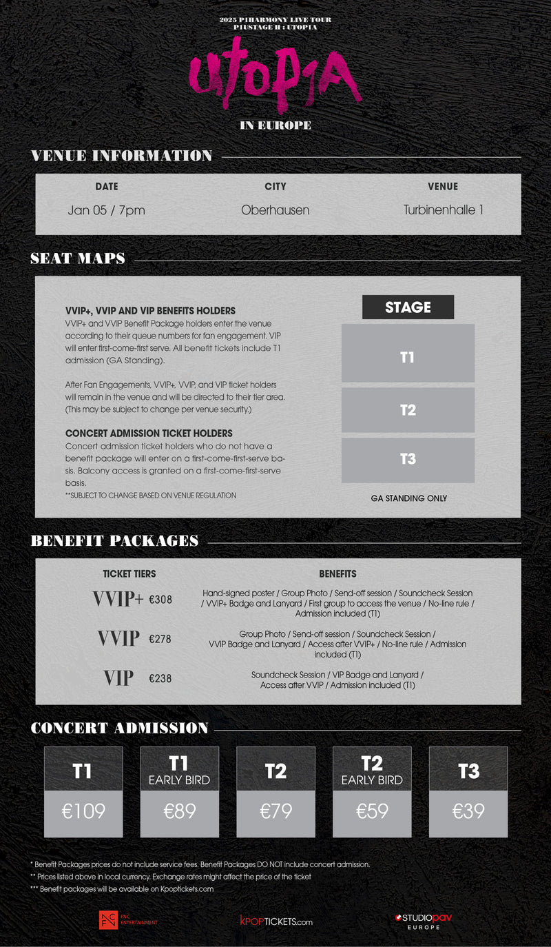 P1HARMONY - OBERHAUSEN - VVIP+ BENEFIT PACKAGE (Includes T1 Admission)