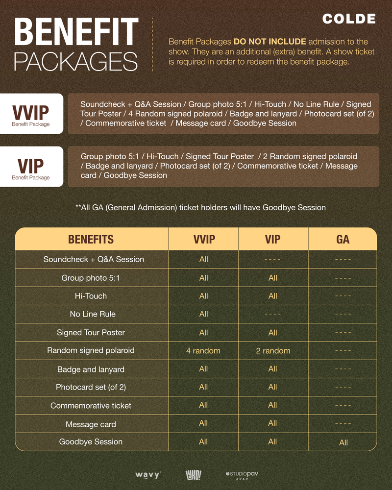 COLDE - BANGKOK - VIP BENEFIT PACKAGE