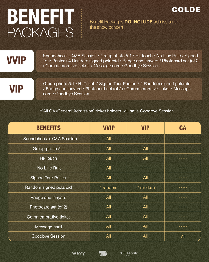 COLDE - YOKOHAMA - CONCERT ADMISSION