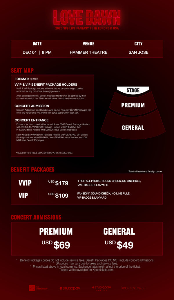 SF9 - SAN JOSE - VVIP BENEFIT PACKAGE