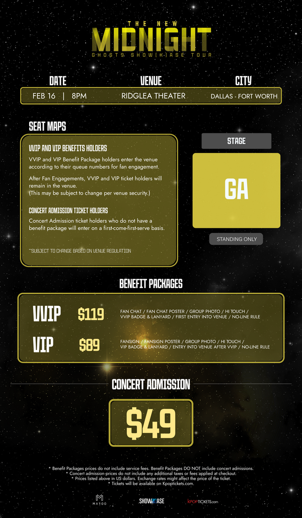 GHOST9 - FORT WORTH - VIP BENEFIT PACKAGE