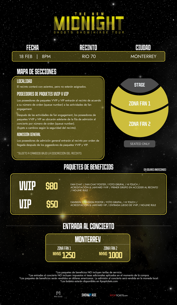 GHOST9 - MONTERREY - VVIP BENEFIT PACKAGE