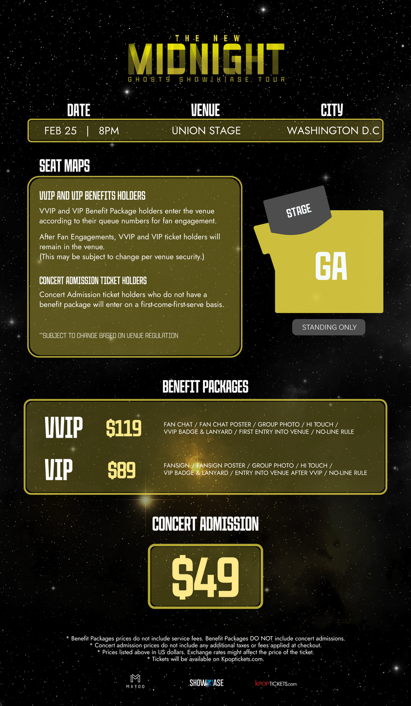 GHOST9 - WASHINGTON D.C. - VVIP BENEFIT PACKAGE