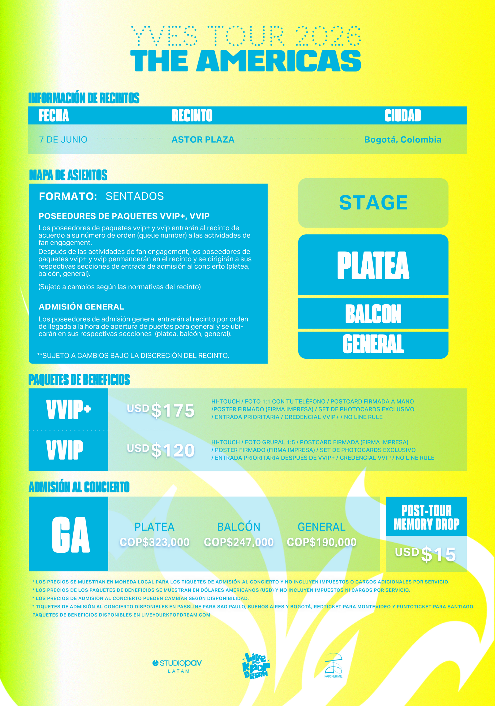 YVES 2026 - BOGOTA - VVIP BENEFIT PACKAGE – Kpop Tickets