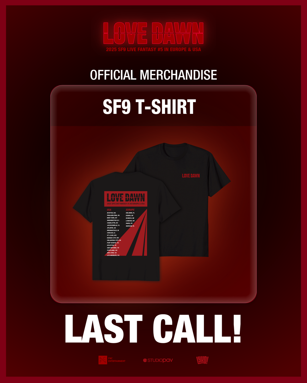 Studio PAV Presents - LOVE DAWN 2025 SF9 LIVE FANTASY #5 IN EUROPE