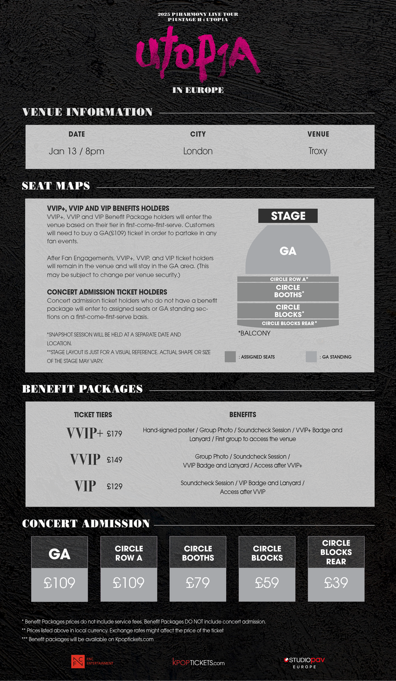 P1HARMONY - LONDON - VVIP+ BENEFIT PACKAGE